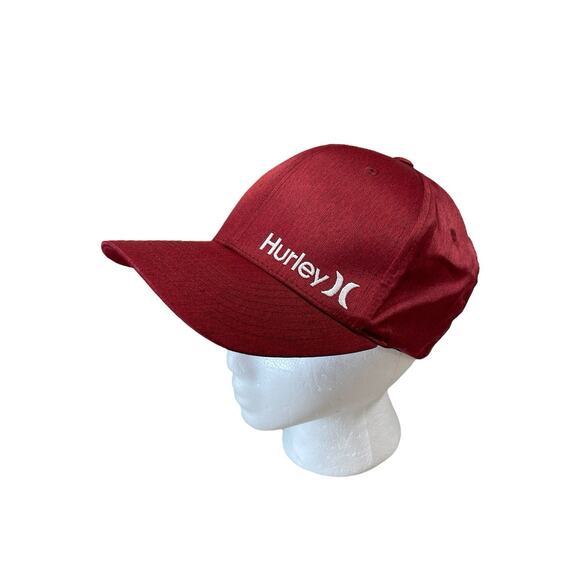 Hurley FlexFit Red Baseball Cap/Hat One Size Flexible Casual Wear - Picture 1 of 7